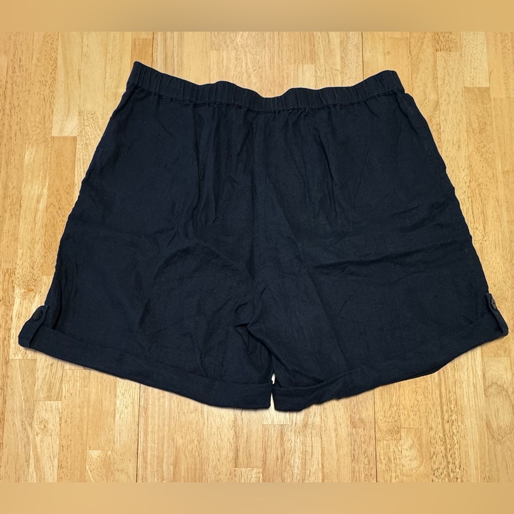 J. Jill Womens Navy Blue Linen Shorts, size XL, futs like 2X - Picture 9 of 12